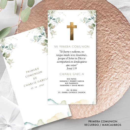 Marcalibros, Recuerdo Primera Comunión Botánico Bedankkaart