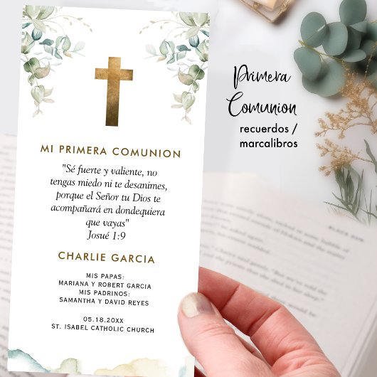 Marcalibros, Recuerdo Primera Comunión Botánico Th Bedankkaart