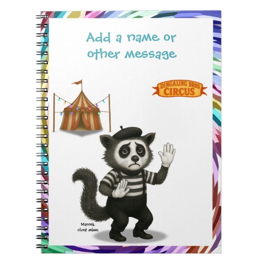 Marcel, civet mime notitieboek (Voorkant)
