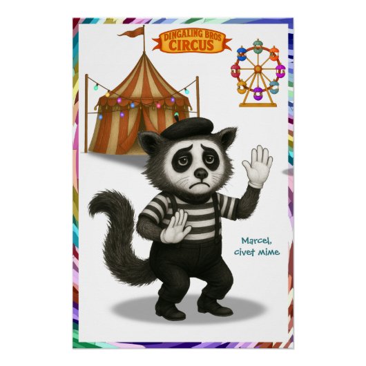 Marcel, civet mime perfect poster (Voorkant)