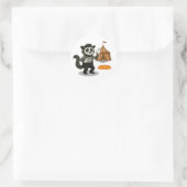 Marcel, civet-mime ronde sticker (Tas)