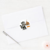 Marcel, civet-mime ronde sticker (Envelop)