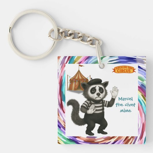 Marcel, civet-mime sleutelhanger (voorkant)