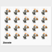 Marcel, civet-mime vierkante sticker (Vel)