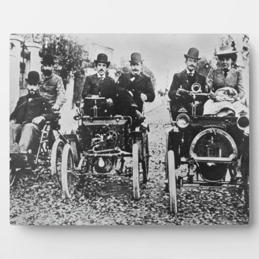 Marcel (d.1903) en Louis (1877-1944) Renault driv Fotoplaat (Voorkant)