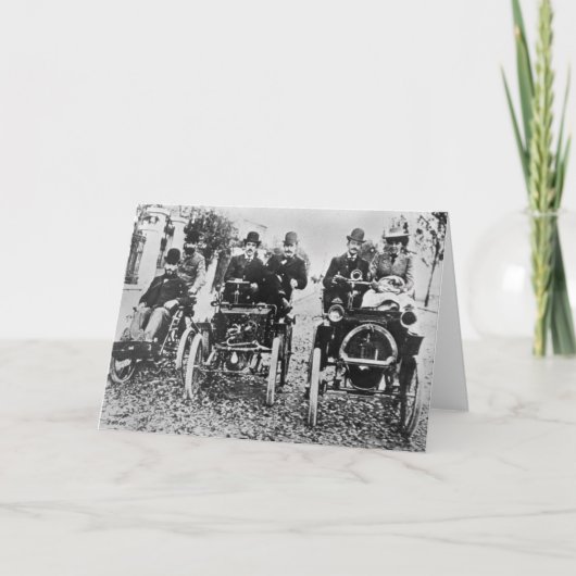 Marcel (d.1903) en Louis (1877-1944) Renault driv Kaart (Voorkant)