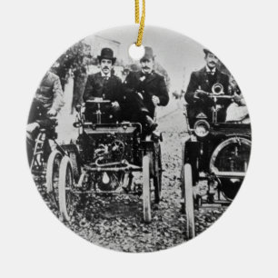 Marcel (d.1903) en Louis (1877-1944) Renault driv Keramisch Ornament