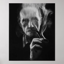 Marcel Duchamp (met pijp) Fine Art Print