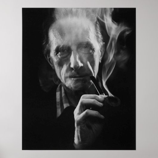 Marcel Duchamp (met pijp) Fine Art Print (Voorkant)