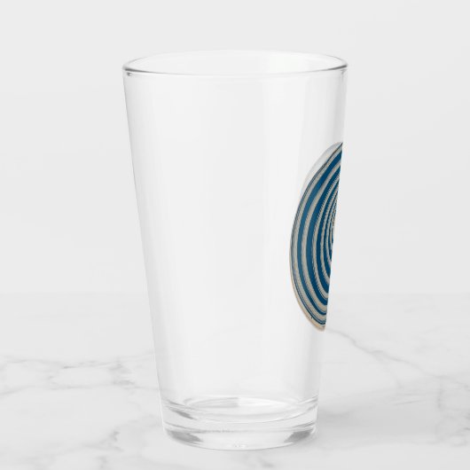 Marcel Duchamp Rotorelief BLUE Pint Glass Glas (Rechts)