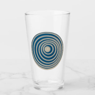 Marcel Duchamp Rotorelief BLUE Pint Glass Glas
