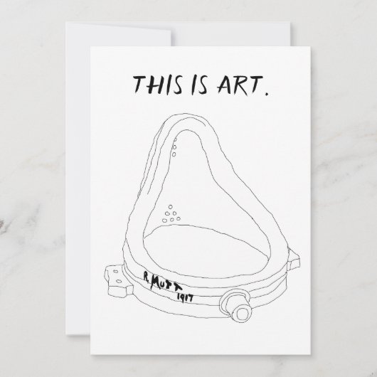 Marcel Duchamp's Fontein R.Mutt 1917 Kaart (Voorkant)