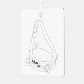 Marcel Duchamp's Fontein R.Mutt 1917 Metalen Ornament (Voorkant links)