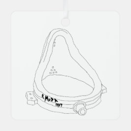 Marcel Duchamp's Fontein R.Mutt 1917 Metalen Ornament