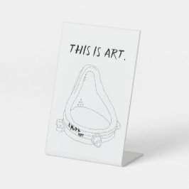 Marcel Duchamp's Fontein R.Mutt 1917 Reclamebord Met Voetstuk