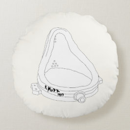 Marcel Duchamp's Fontein R.Mutt 1917 Rond Kussen