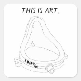 Marcel Duchamp's Fontein R.Mutt 1917 Vierkante Sticker