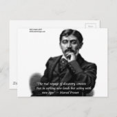 Marcel Proust & beroemd Citaat Briefkaart (Voorkant / Achterkant)