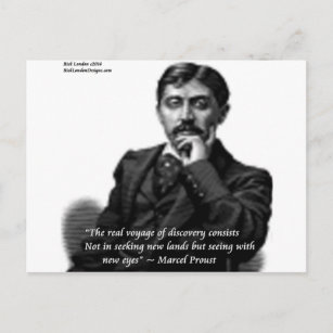 Marcel Proust & beroemd Citaat Briefkaart