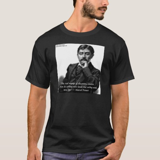 Marcel Proust & beroemd Citaat T-shirt (Voorkant)