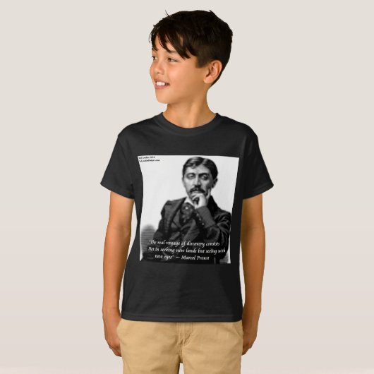 Marcel Proust & beroemd Citaat T-shirt (Voorkant volledig)