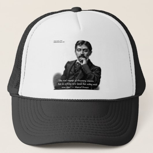 Marcel Proust & beroemd Citaat Trucker Pet (Voorkant)