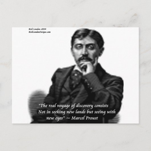 Marcel Proust & Beroemde Citaten Briefkaart (Voorkant)