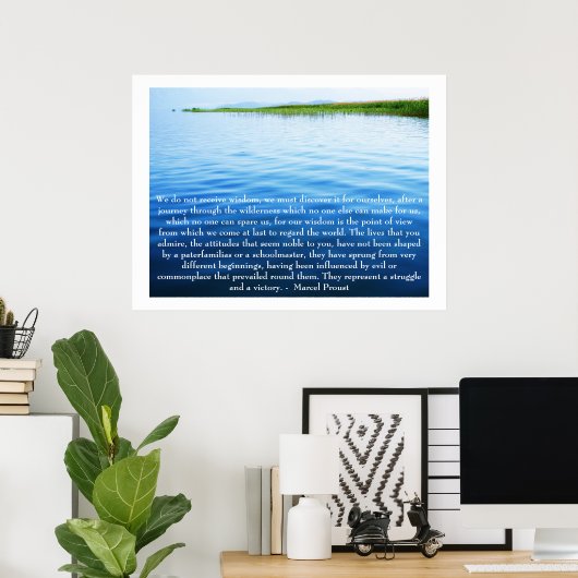 Marcel Proust - Citaat over het LEREN Poster (Thuiskantoor)
