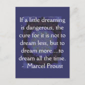 Marcel Proust citeert over dromen en dromen Briefkaart (Voorkant)