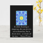 Marcel Proust citeert over dromen en dromen Kaart (Gele Bloem)