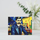 Marcel Proust in Arles - fantasie Feestdagenkaart (Staand voorkant)