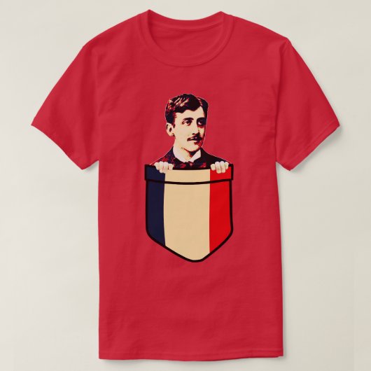 Marcel Proust in mijn zak T-shirt (Design voorkant)
