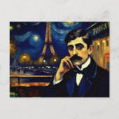 Marcel Proust in Parijs - fantasie Feestdagenkaart (Voorkant)
