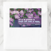 Marcel Proust Inspirerend quote "dankbaar" Rechthoekige Sticker (Tas)