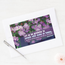 Marcel Proust Inspirerend quote "dankbaar" Rechthoekige Sticker