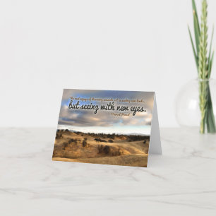 Marcel Proust Inspirerend Quote "New eyes" Bedankkaart