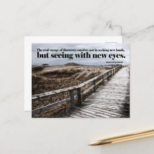 Marcel Proust Inspirerend Quote "New eyes" Briefkaart