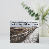 Marcel Proust Inspirerend Quote "New eyes" Briefkaart (Staand voorkant)