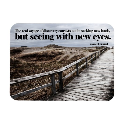 Marcel Proust Inspirerend Quote "New eyes" Flexi Magneet (Horizontaal)