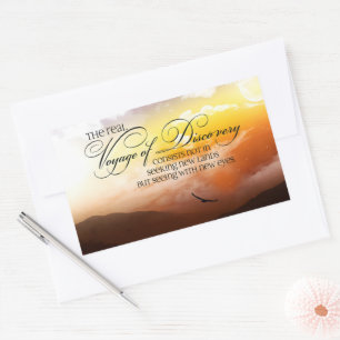 Marcel Proust Inspirerend Quote "New eyes" Rechthoekige Sticker