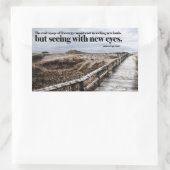 Marcel Proust Inspirerend Quote "New eyes" Rechthoekige Sticker (Tas)