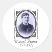 Marcel Proust Ronde Sticker (Voorkant)