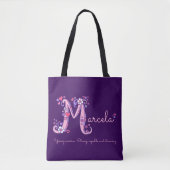 Marcela letter M monogram art & naam betekenend ta Tote Bag (Voorkant)
