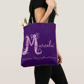 Marcela letter M monogram art & naam betekenend ta Tote Bag (Dichtbij)