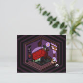 Marceline Vampire Dark Living Room Pixel Art Briefkaart (Staand voorkant)
