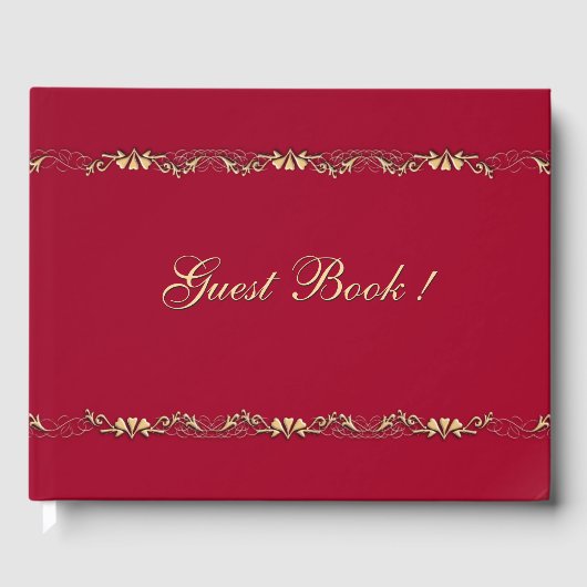 Marcella en Gold Design Guest Book Gastenboek (Voorkant)