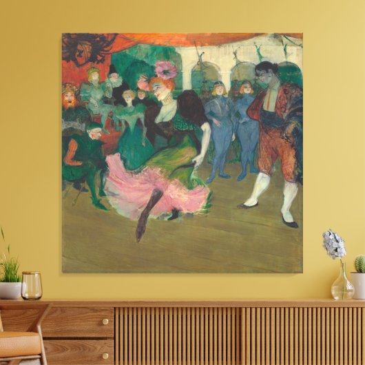 Marcelle Lender danst de Bolero in Chilpéric Canvas Afdruk (Insitu (Woonkamer))