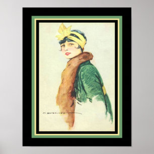 Marcello Dudovich Art Deco Flapper Print 1920s