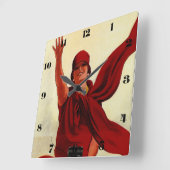 Marcello Dudovich Art Deco “Reclame voor camera's” Vierkante Klok (Hoek)