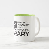 Marcellus Township Wood Memorial Library Coffee Mu Tweekleurige Koffiemok (Voorkant rechts)